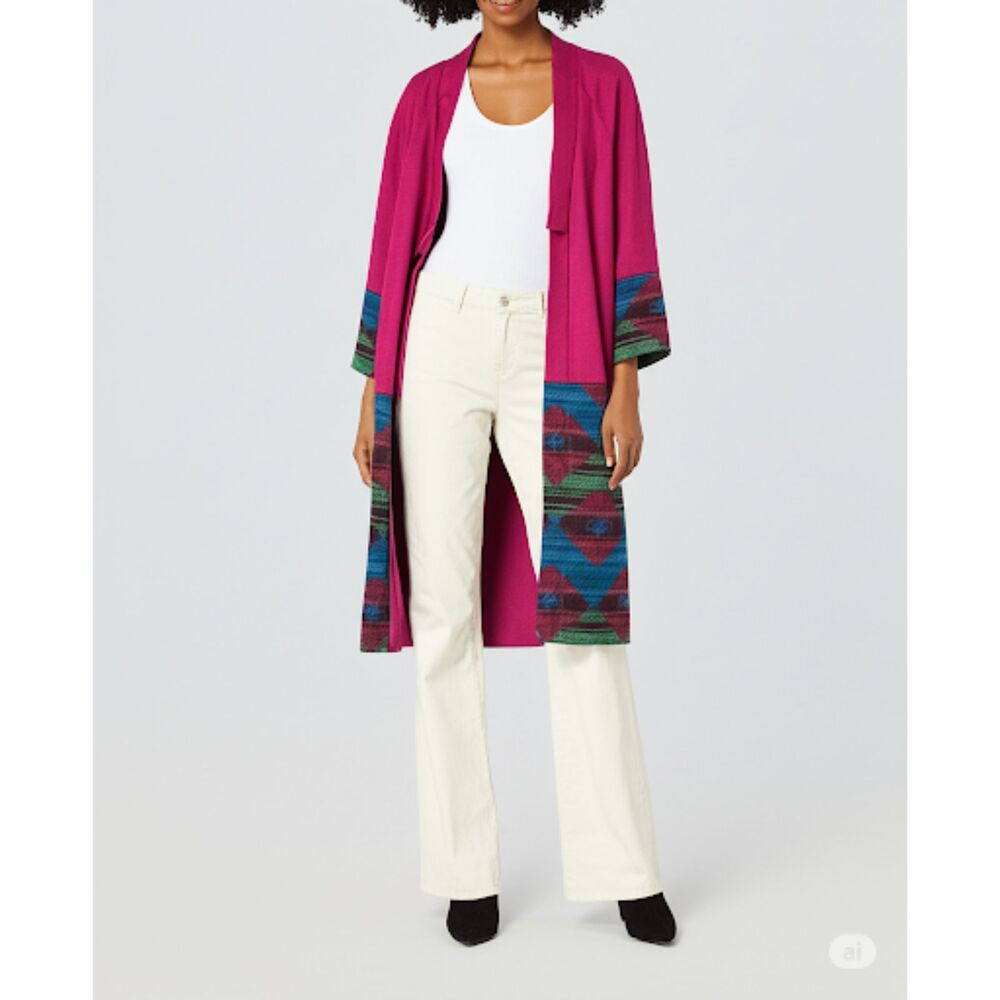Vintage  Diane Von Furstenburg Purple Midi Jacket Coat  Women's Size 8